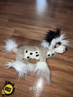 Rare 15 DEMDACO NAT & JULES Chinese Crested Dog Plush Stuffed Animal Toy 2014
