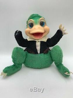 Rare 1950s RUSHTON Plush FROG Rubber Face Stuffed Animal Toy