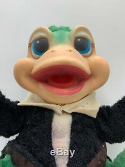 Rare 1950s RUSHTON Plush FROG Rubber Face Stuffed Animal Toy