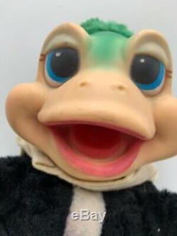 Rare 1950s RUSHTON Plush FROG Rubber Face Stuffed Animal Toy