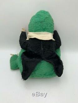 Rare 1950s RUSHTON Plush FROG Rubber Face Stuffed Animal Toy