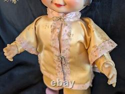 Rare 1950s RUSHTON Star Creation Plush Rubber Face Musical Asian Chinese Lady