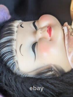 Rare 1950s RUSHTON Star Creation Plush Rubber Face Musical Asian Chinese Lady