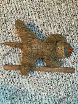 Rare Gund 1940s to 1950s Vintage Rubber Face Plush Stuffed Cat