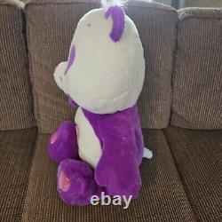 Rare Huge CARE BEAR Cousin POLITE PANDA 24 Purple Plush 2005 Stuffed Animal Big