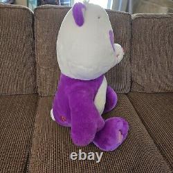 Rare Huge CARE BEAR Cousin POLITE PANDA 24 Purple Plush 2005 Stuffed Animal Big