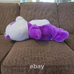 Rare Huge CARE BEAR Cousin POLITE PANDA 24 Purple Plush 2005 Stuffed Animal Big