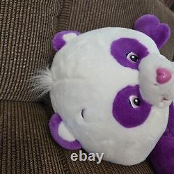 Rare Huge CARE BEAR Cousin POLITE PANDA 24 Purple Plush 2005 Stuffed Animal Big