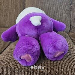 Rare Huge CARE BEAR Cousin POLITE PANDA 24 Purple Plush 2005 Stuffed Animal Big