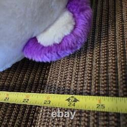 Rare Huge CARE BEAR Cousin POLITE PANDA 24 Purple Plush 2005 Stuffed Animal Big