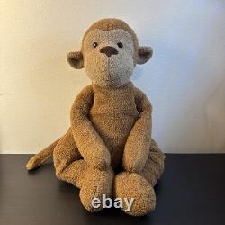 Rare Retired Jellycat Pelhamby Monkey 11 brown plush stuffed animal