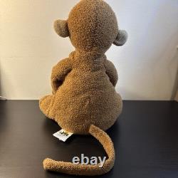 Rare Retired Jellycat Pelhamby Monkey 11 brown plush stuffed animal