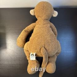 Rare Retired Jellycat Pelhamby Monkey 11 brown plush stuffed animal