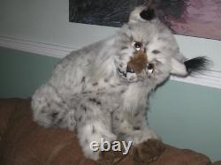 Rare! Vintage Animal Fair Plush Stuffed Bobcat- Lynx- BIG! 24 x 20 Kitty Cat