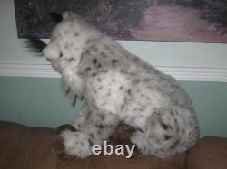Rare! Vintage Animal Fair Plush Stuffed Bobcat- Lynx- BIG! 24 x 20 Kitty Cat