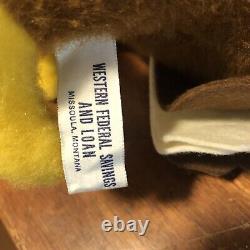 Rare Vintage Animal Fair Plush Stuffed Western Federal Savings & Loan Bald Eagle