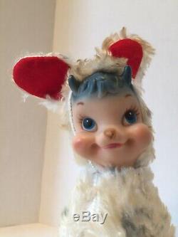 Rare Vintage RUSHTON STAR CREATION Rubber Face Billy Butts Goat Lamb Plush Toy