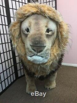 Rare! Vintage Steiff Studio Lion Oversized Plush Stuffed Animal Huge Movie Prop