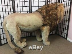 Rare! Vintage Steiff Studio Lion Oversized Plush Stuffed Animal Huge Movie Prop