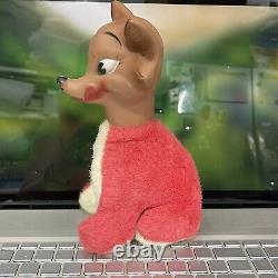 Rare Vtg 1950s Rubber Head Face Stuffed Animal Plush Red Fox 9 Gloria Toy