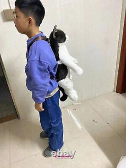 Realistic Animal Stuffed Cat Backpack Fuzzy Plush Toy Doll Backpack Bag