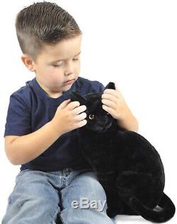 Realistic Black Cat Pet Soft Plush, Kids And Children Simulation Cuddly Doll Toy