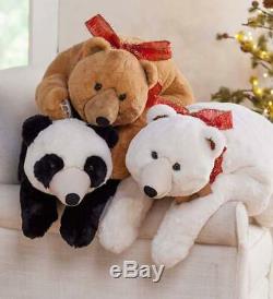 Realistic Large Brown Plush Bear Body Pillow Toy Stuffed Animal Teddy Weighted