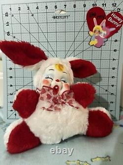 Rubber Face Plush Yawning Bunny