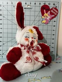 Rubber Face Plush Yawning Bunny