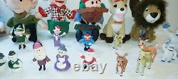 Rudolph Island of Misfit Toys Lot 22 Plush + Figurines Bumble Sam Hermey Clarice