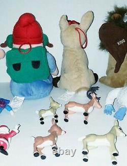 Rudolph Island of Misfit Toys Lot 22 Plush + Figurines Bumble Sam Hermey Clarice