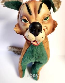 Rushton Plush Big Bad Wolf Rubber Face Vintage Stuffed Animal 16 Tall No Tag