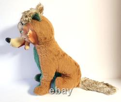 Rushton Plush Big Bad Wolf Rubber Face Vintage Stuffed Animal 16 Tall No Tag