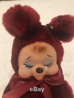 Rushton Rubber Face Crybaby Cry Bear Vintage Midcentury Plush Toy
