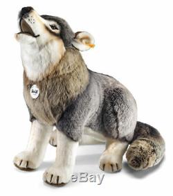 STEIFF STUDIO Large Snorry Wolf EAN 075759 60cm Grey Plush Toy Stuffed Animal