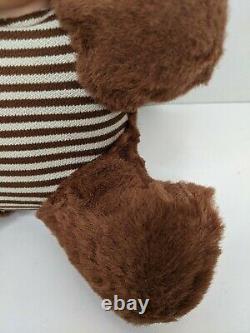 Sad Pouting TEDDY BEAR Knickerbocker Vintage Plush Stuffed Animal with Rubber Face