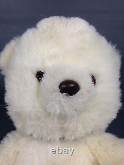 Sanei White Teddy Bear Plush ULTRA RARE JAPAN Soft Stuffed Animal 11