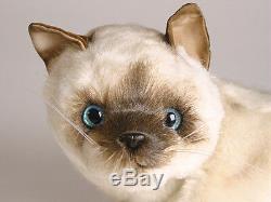 Seal Point Siamese Cat by Piutre, Hand Made in Italy, Plush Stuffed Animal NWT