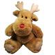 Sears Soft Dreams Reindeer Plush Stuffed Animal 1990's Christmas 16 No. 55610