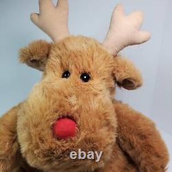 Sears Soft Dreams Reindeer Plush Stuffed Animal 1990's Christmas 16 No. 55610