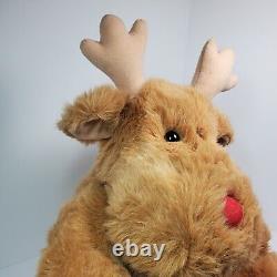 Sears Soft Dreams Reindeer Plush Stuffed Animal 1990's Christmas 16 No. 55610