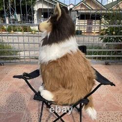 Shetland Sheepdog / Rough Collie Plush Realistic Dog Vintage 90s 30 Furry Dog