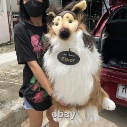 Shetland Sheepdog / Rough Collie Plush Realistic Dog Vintage 90s 30 Furry Dog