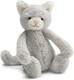 Shy Grey Kitten Stuffed Animal, Medium 12 Inches Cat And Kitten Plush Toy