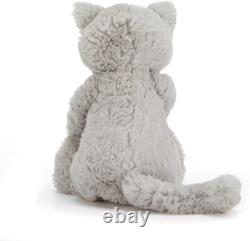 Shy grey kitten stuffed animal, medium 12 inches cat and kitten plush toy