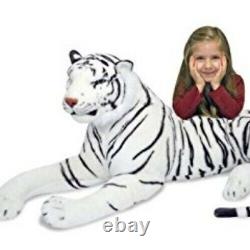 Siberian White Tiger Stuffed Animal Kids Plush Toy Toddler Bed Room Decor Large