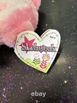 Skelanimals 7 Pink Plush Stuffed Animal Skeleton with Heart Kit The Cat RARE