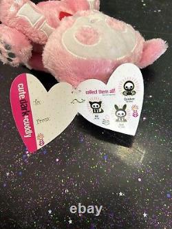 Skelanimals 7 Pink Plush Stuffed Animal Skeleton with Heart Kit The Cat RARE