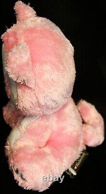 Skelanimals Pink Cat Plush Stuffed Animal 7 White Skeleton Heart Jakks Pacific