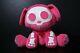Skelanimals Super Rare Lovestruck Dax Pink Plush Stuffed Animal Bean Bag Toy